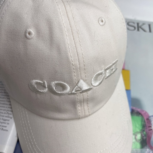 Coach Embroidered Baseball Hat, MSRP $75, Chalk - One Size NWT - Picture 2 of 6